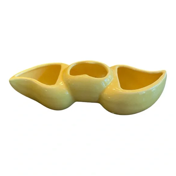 Vintage MCM yellow ceramic vessel. EVC - Picture 2 of 9